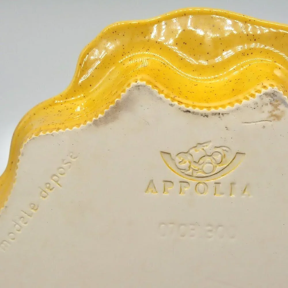 Appolia Golden Yellow Ceramic Scalloped 11-Inch Dish